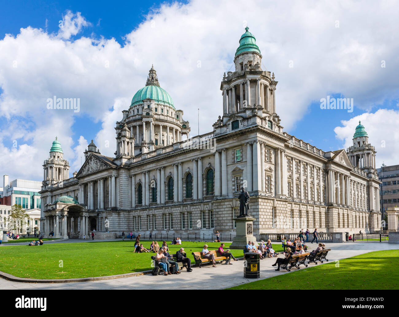 Rathaus, Donegall Square, Belfast, Nordirland, Vereinigtes Königreich Stockfoto