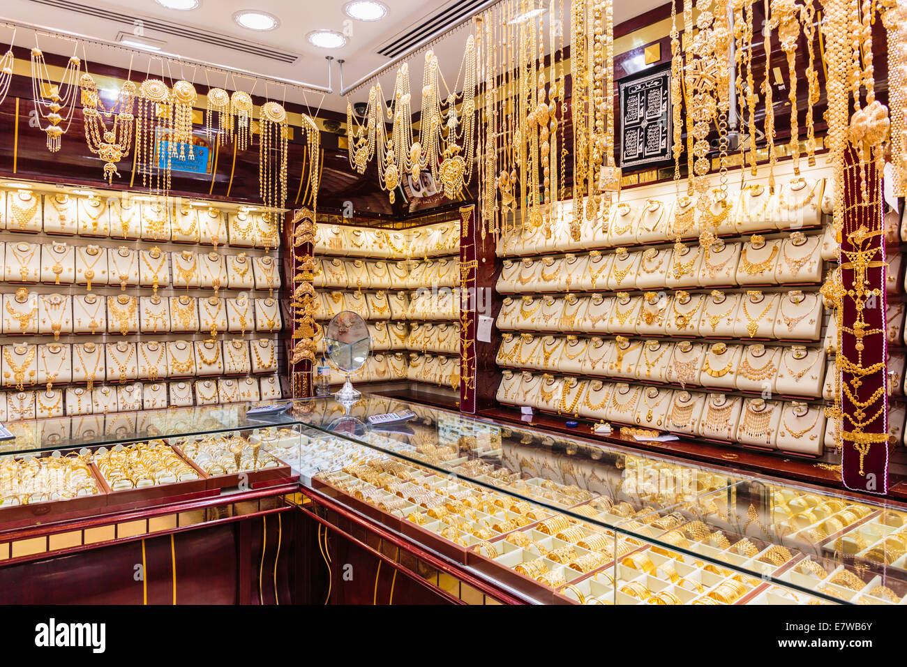Goldmarkt in Dubai, Deira Gold Souq Stockfoto