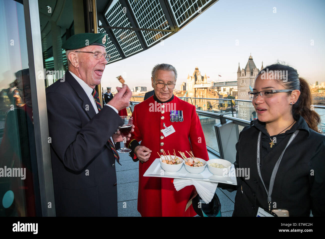 London, UK. 24. September 2014.  Veteranen Gemeinschaft Empfang bei Bürgermeister Boris Johnson 2014 Credit: Guy Corbishley/Alamy Live News Stockfoto