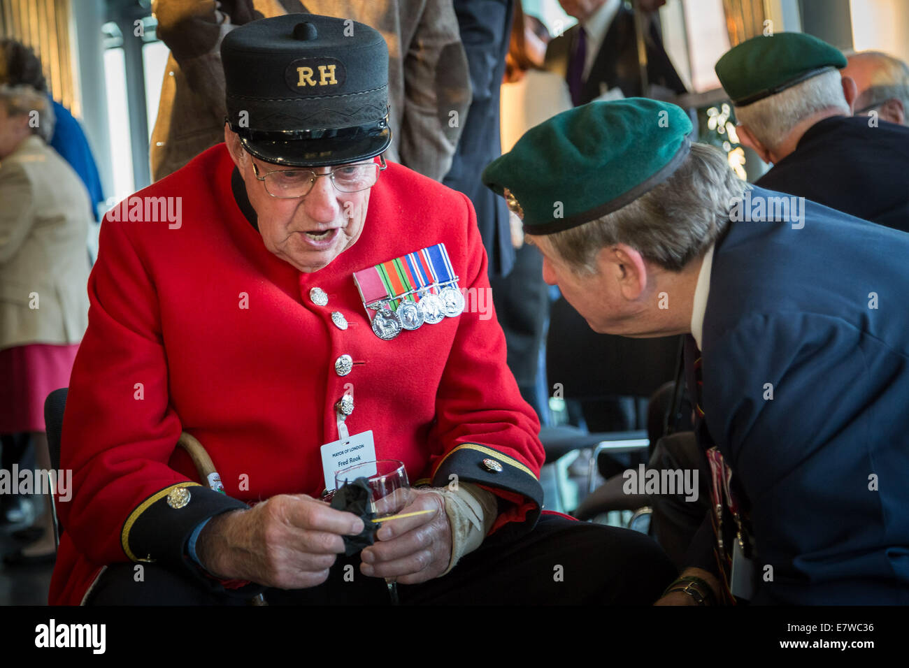 London, UK. 24. September 2014.  Veteranen Gemeinschaft Empfang bei Bürgermeister Boris Johnson 2014 Credit: Guy Corbishley/Alamy Live News Stockfoto