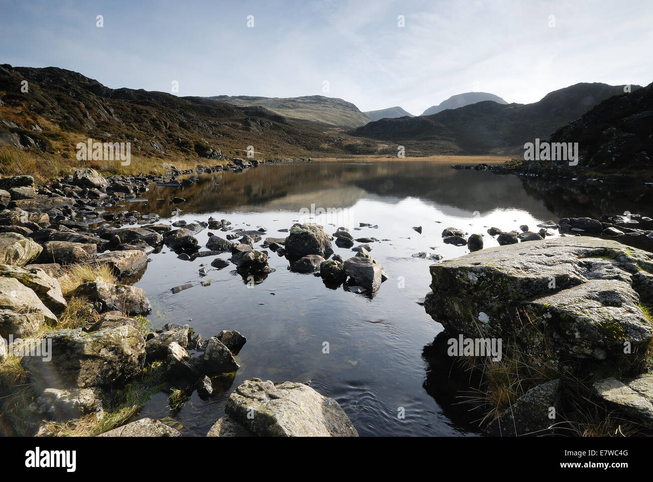 Großen Giebel aus schwarz Beck tarn Stockfoto