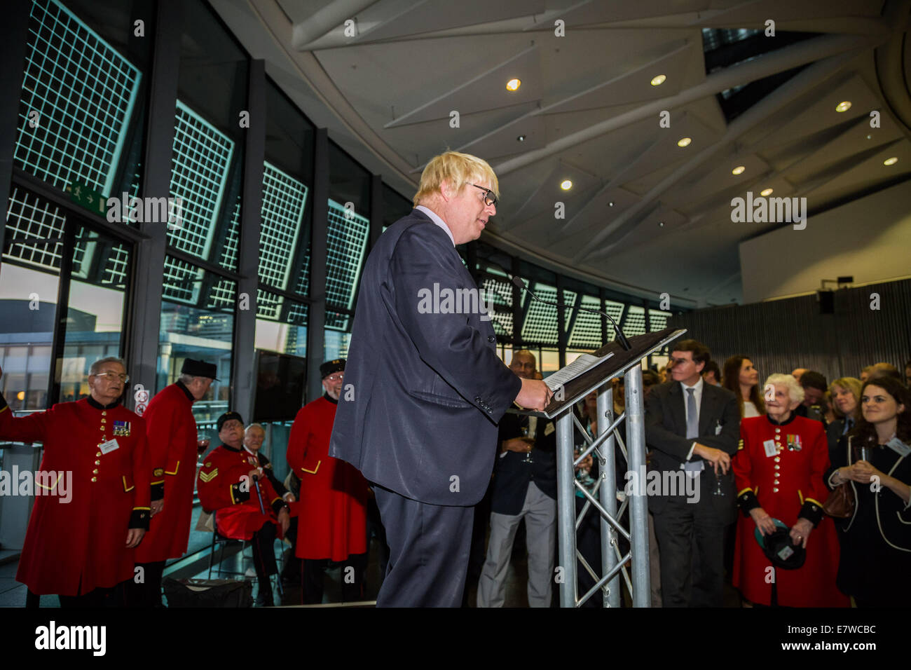 London, UK. 24. September 2014.  Veteranen Gemeinschaft Empfang bei Bürgermeister Boris Johnson 2014 Credit: Guy Corbishley/Alamy Live News Stockfoto