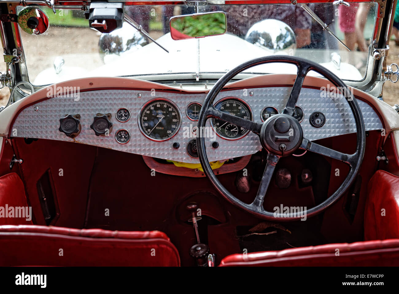 Dasboard1934 Triumph Motor Company "Gloria" Monte-Carlo Tourer 4 Sitz Auto Stockfoto