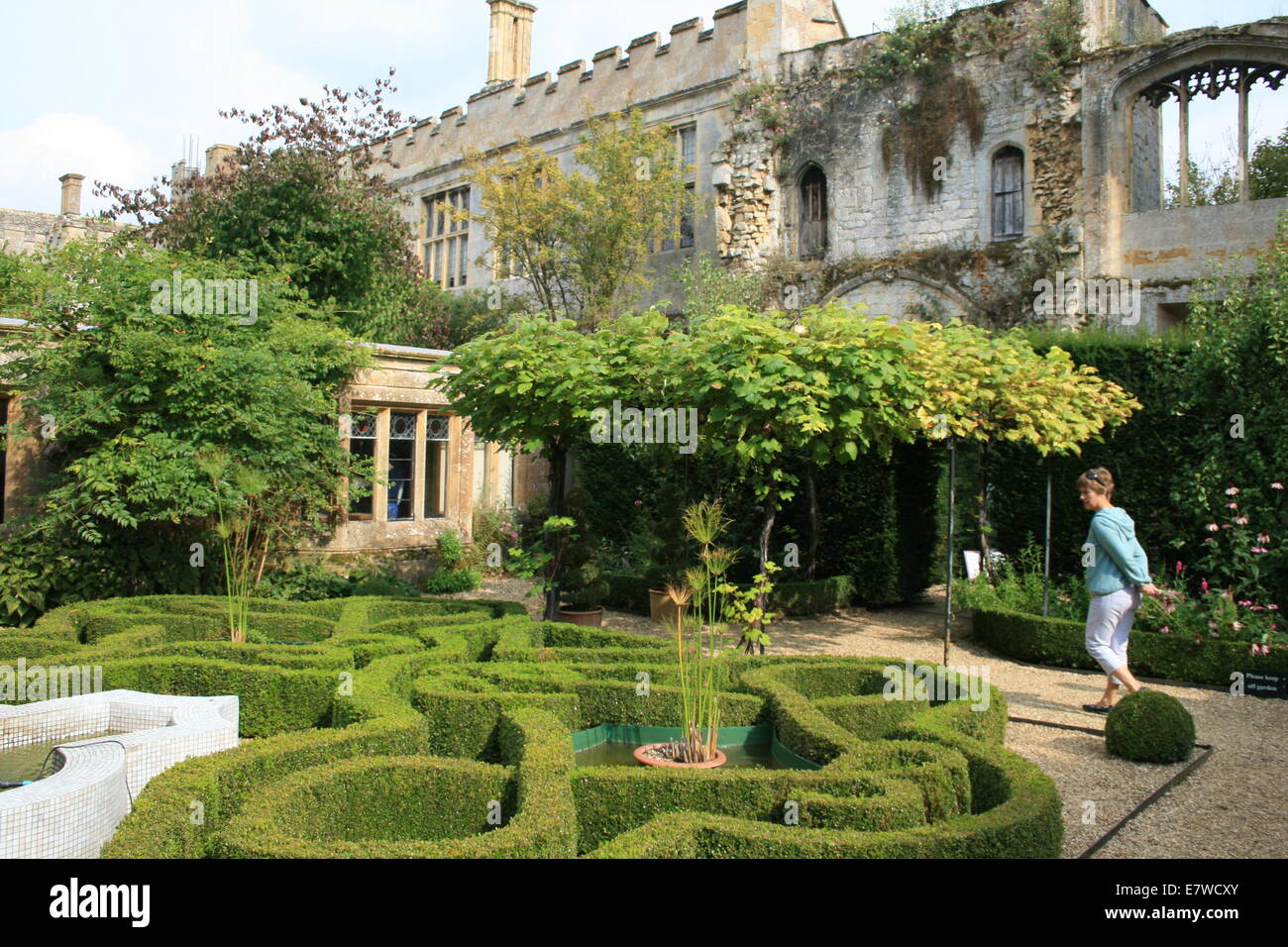 Knot Garden of Sudeley Castle Stockfoto