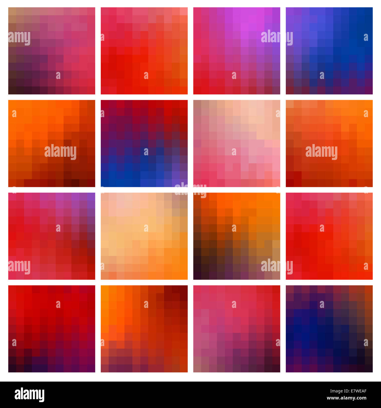farbige Pixel Hintergründe Stockfoto