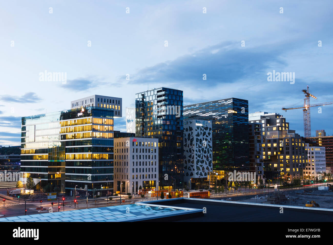 Neue Wasser-Architektur. Oslo, Norwegen Stockfoto