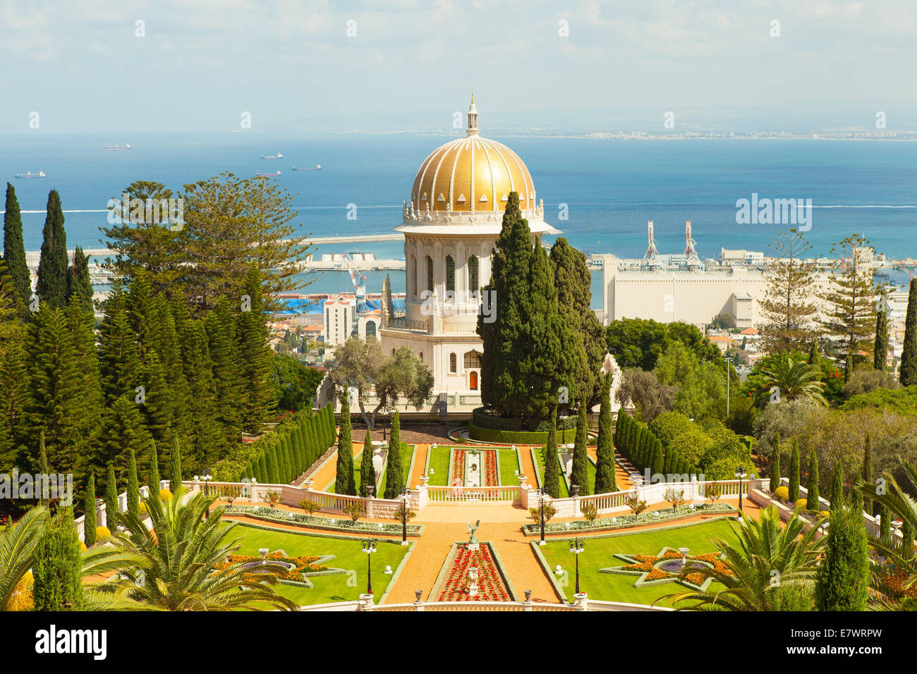 Ein schönes Bild von der Bahai-Gärten in Haifa Israel. Stockfoto