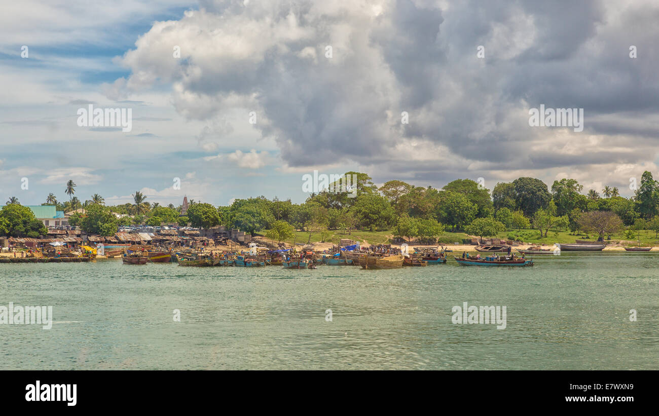Die Küsten des Indischen Ozeans in Dar Es Salaam, Tansania Stockfoto