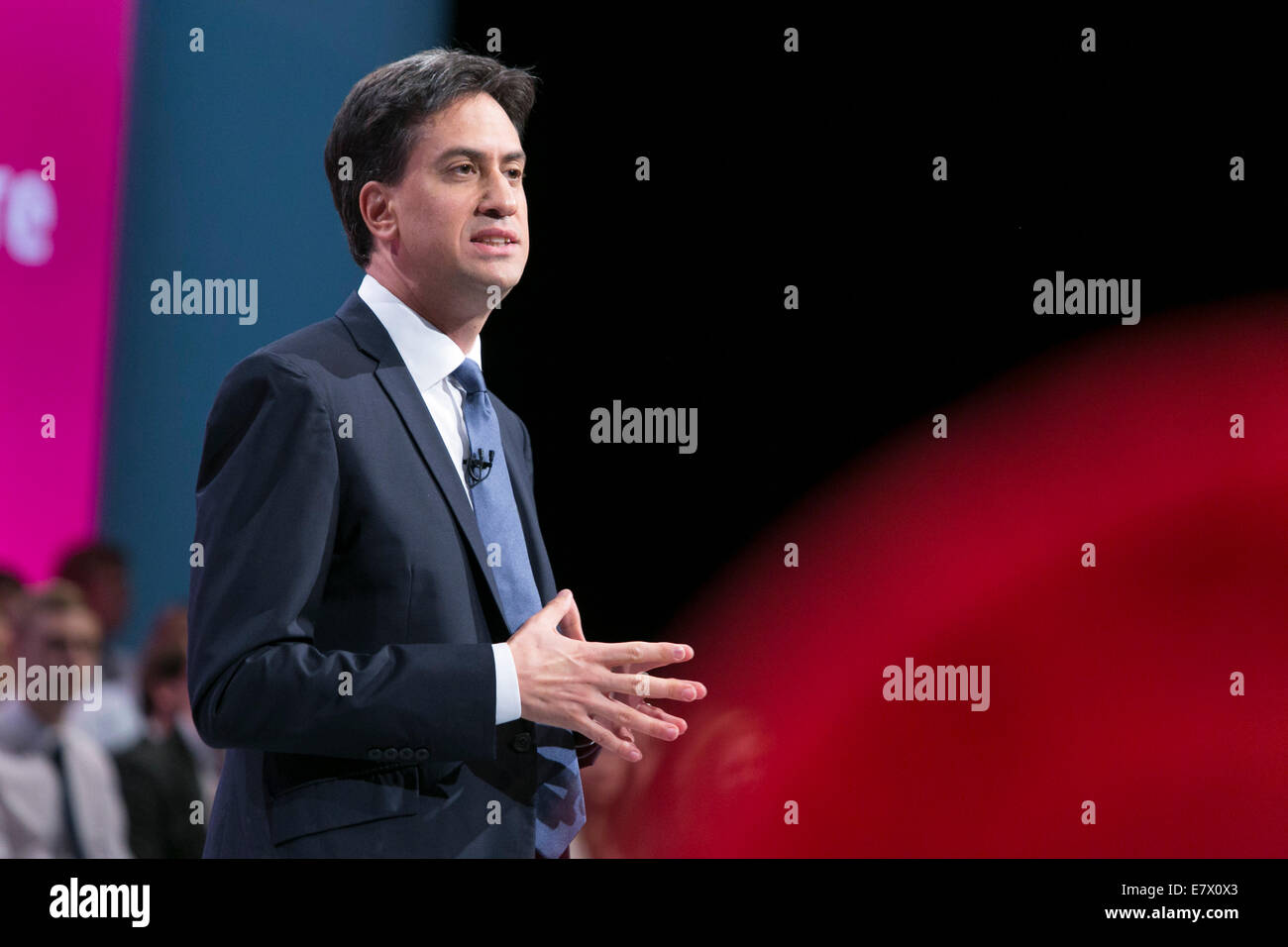 Labour Party Konferenz 2014 23.09.14 Ed Miliband Stockfoto