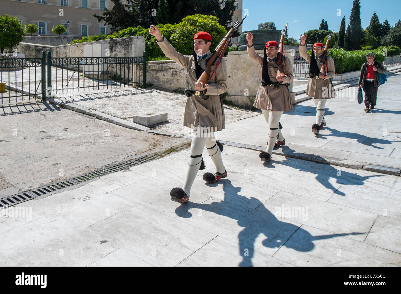Zeremoniell bewachen Griechenland Stockfoto