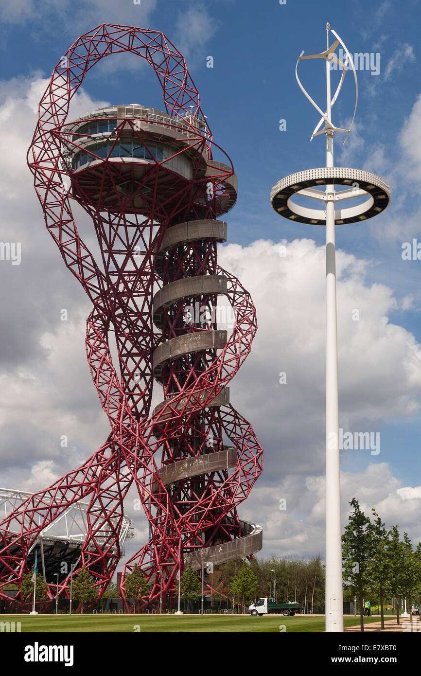 England London, Stratford, Olympiapark, Arcelormittal orbit Stockfoto