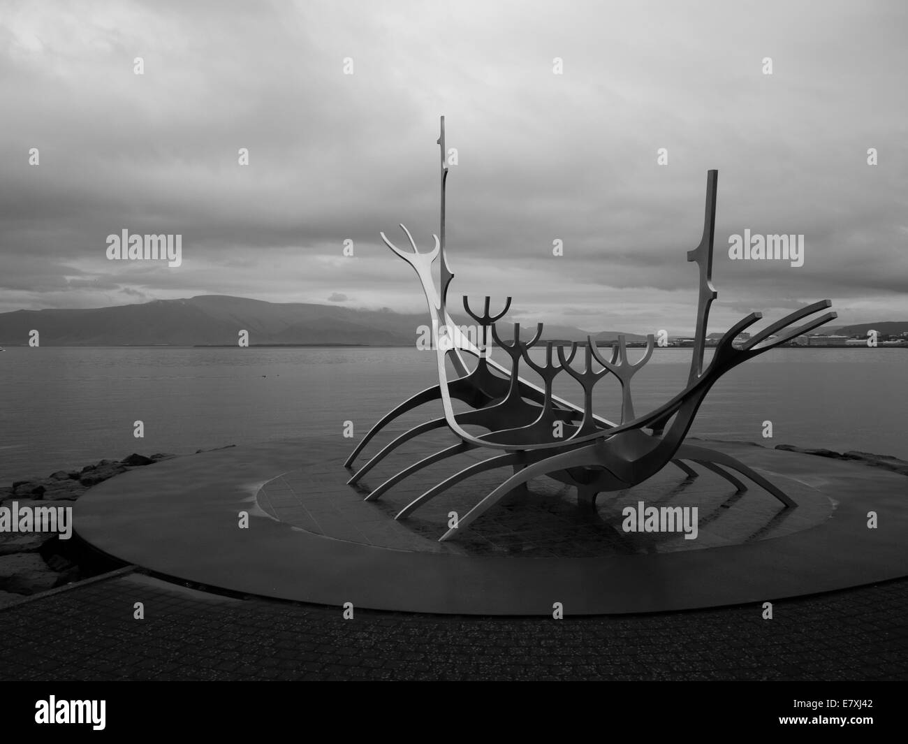 Sun Voyager, Skulptur, Sæbraut, Reykjavík, Island Stockfoto