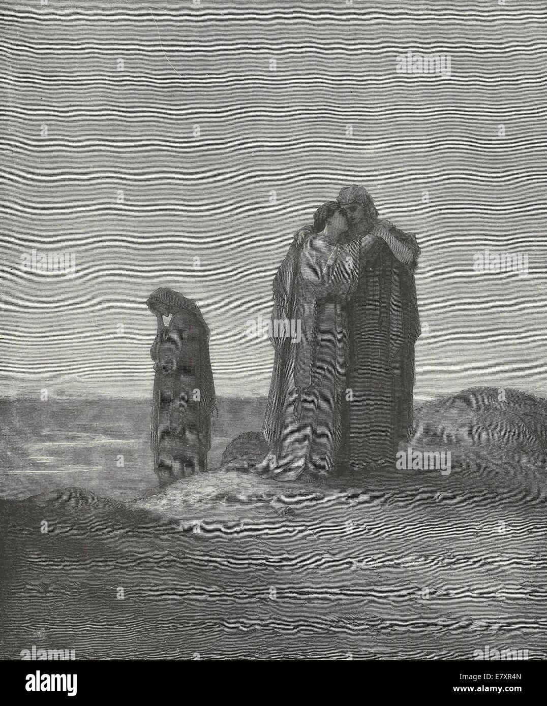 Naomi und ihre Schwiegertochter, Ruth - altes Testament Stockfoto Naomi und ihre Schwiegertochter, Ruth - altes Testament Stockfoto