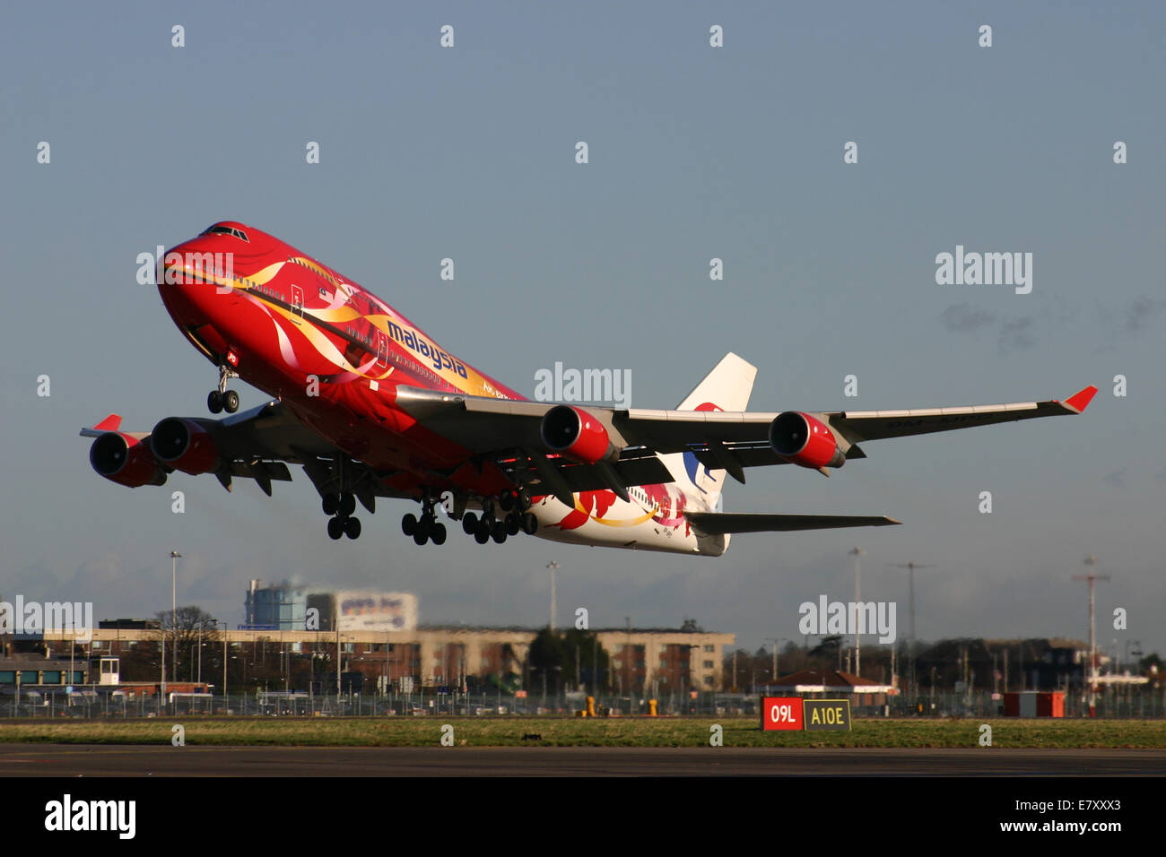 MALAYSISCHE BOEING 747 Stockfoto