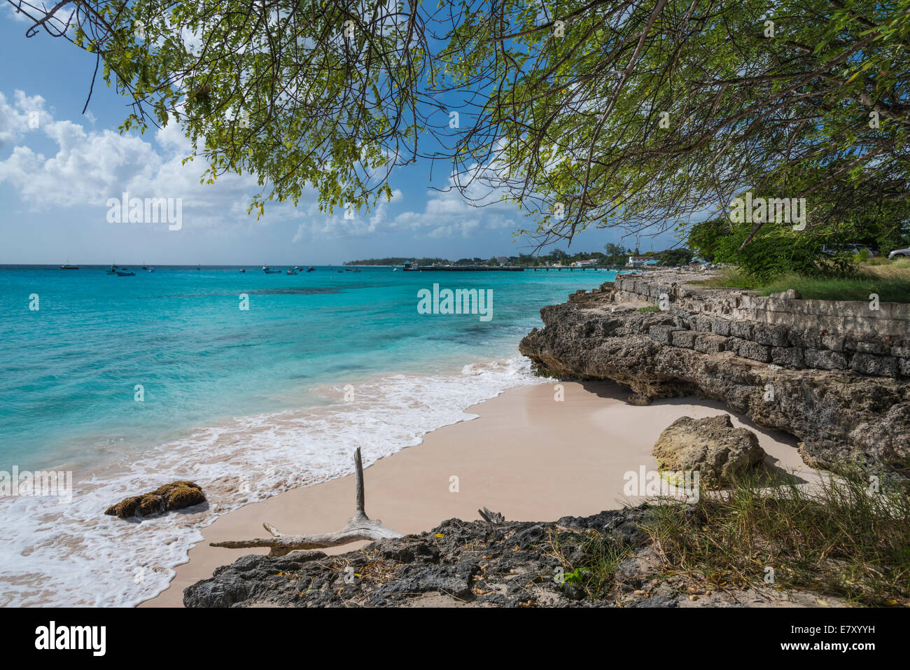 Bucht bei Oistin Bay, Barbados, West Indies Stockfoto