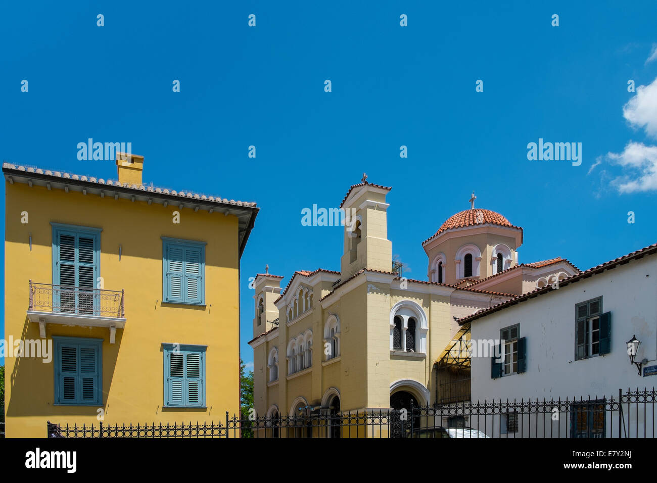 griechischen Gebäuden Stockfoto