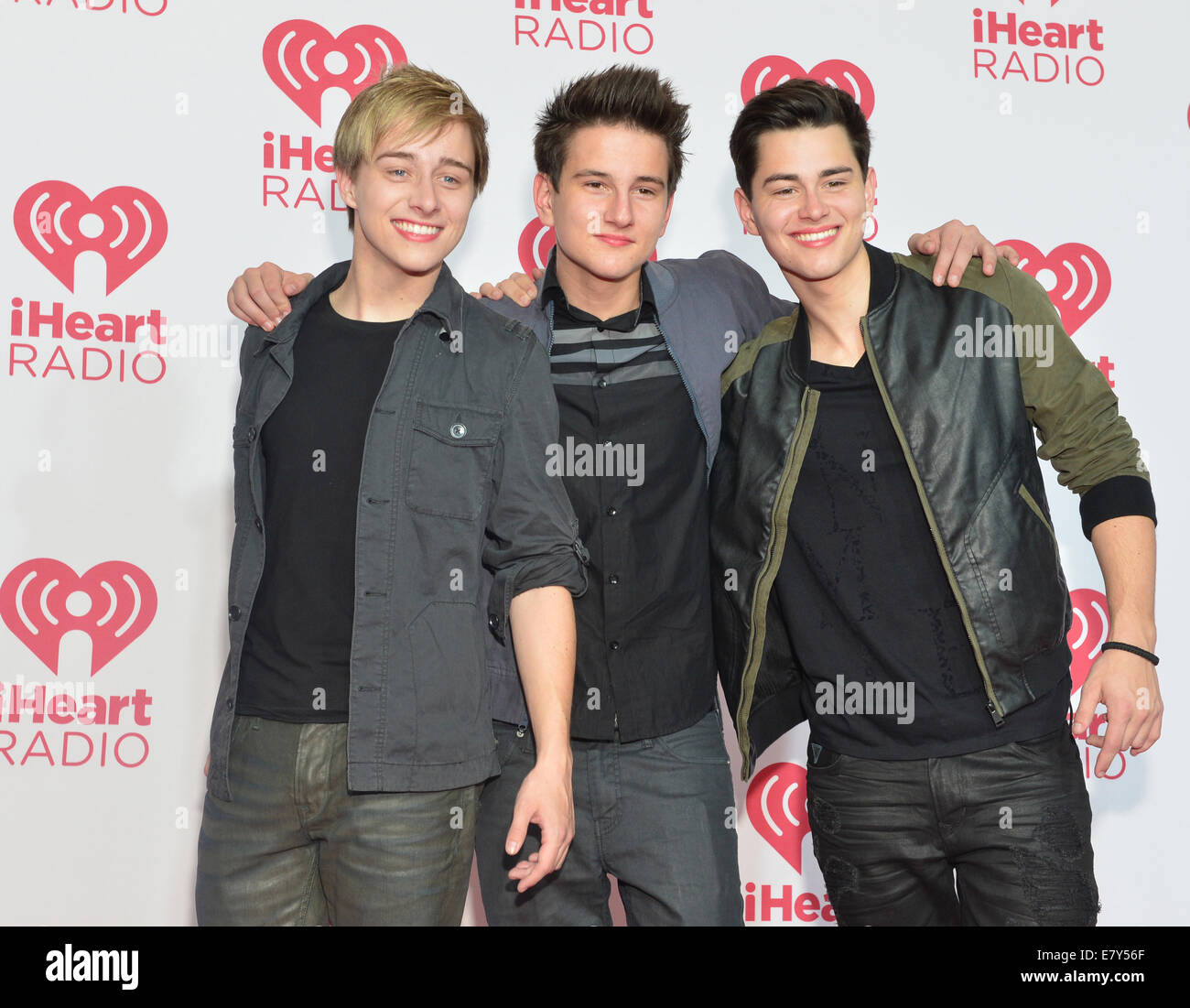 Mitglieder der pop-Band bevor Sie Exit besucht die 2014 iHeartRadio Music Festival in Las Vegas Stockfoto