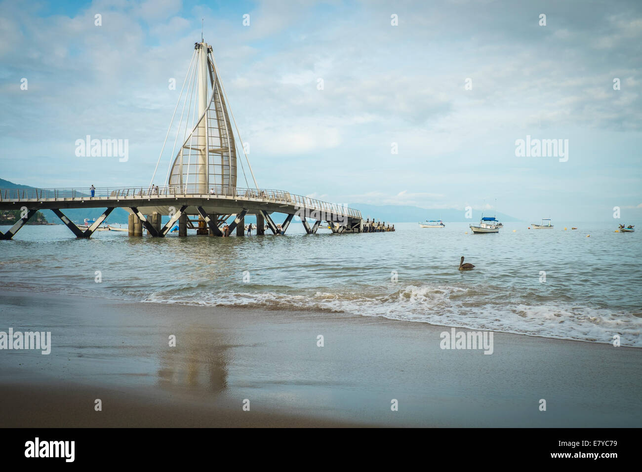 Los Muertos Pier, Puerto Vallarta, Jalisco, Mexiko Stockfoto