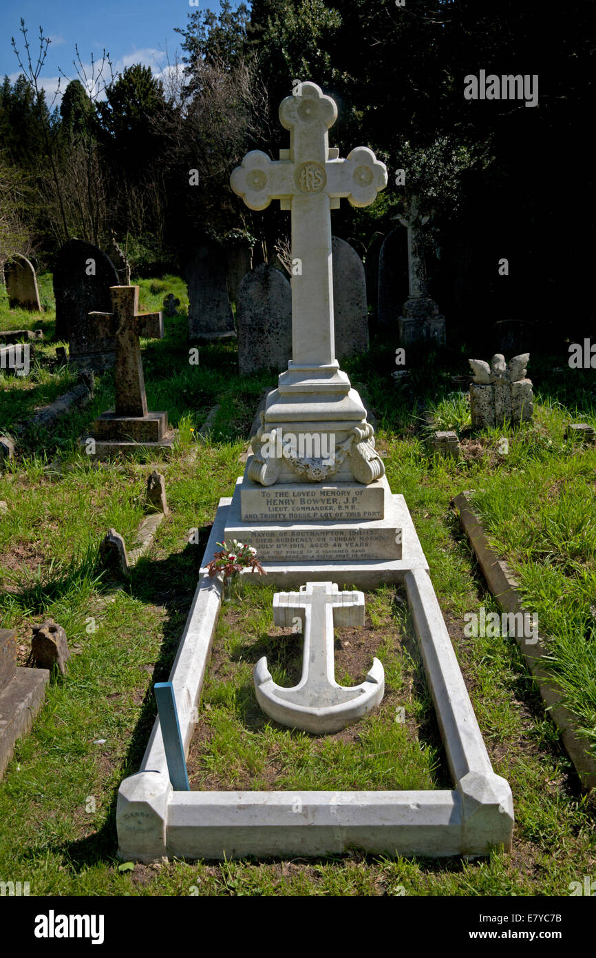 Alter Friedhof Grabsteine Southampton gemeinsame Hampshire England Stockfoto