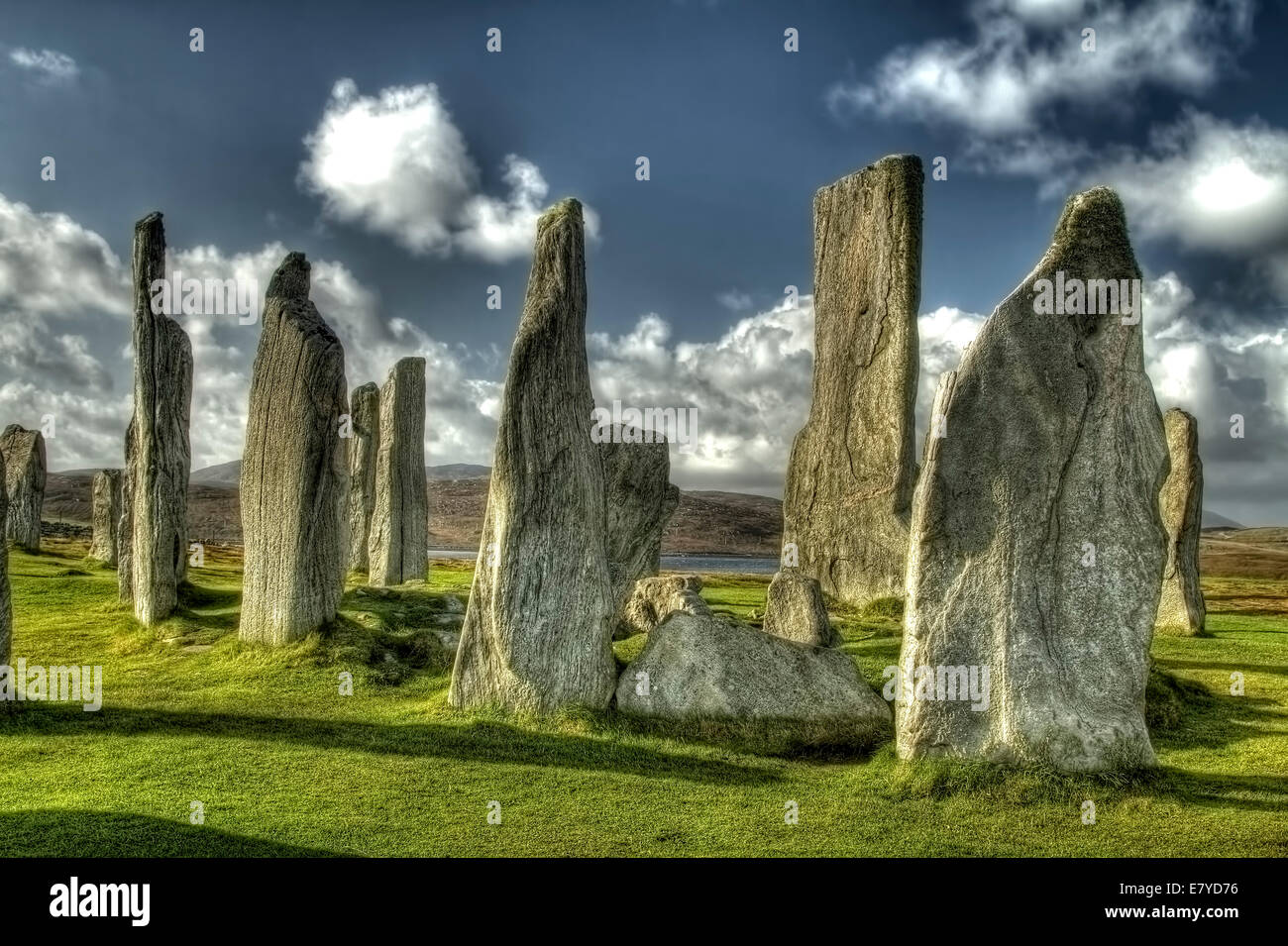 Die Menhire von Callanish auf der Insel Lewis, Schottland. Stockfoto