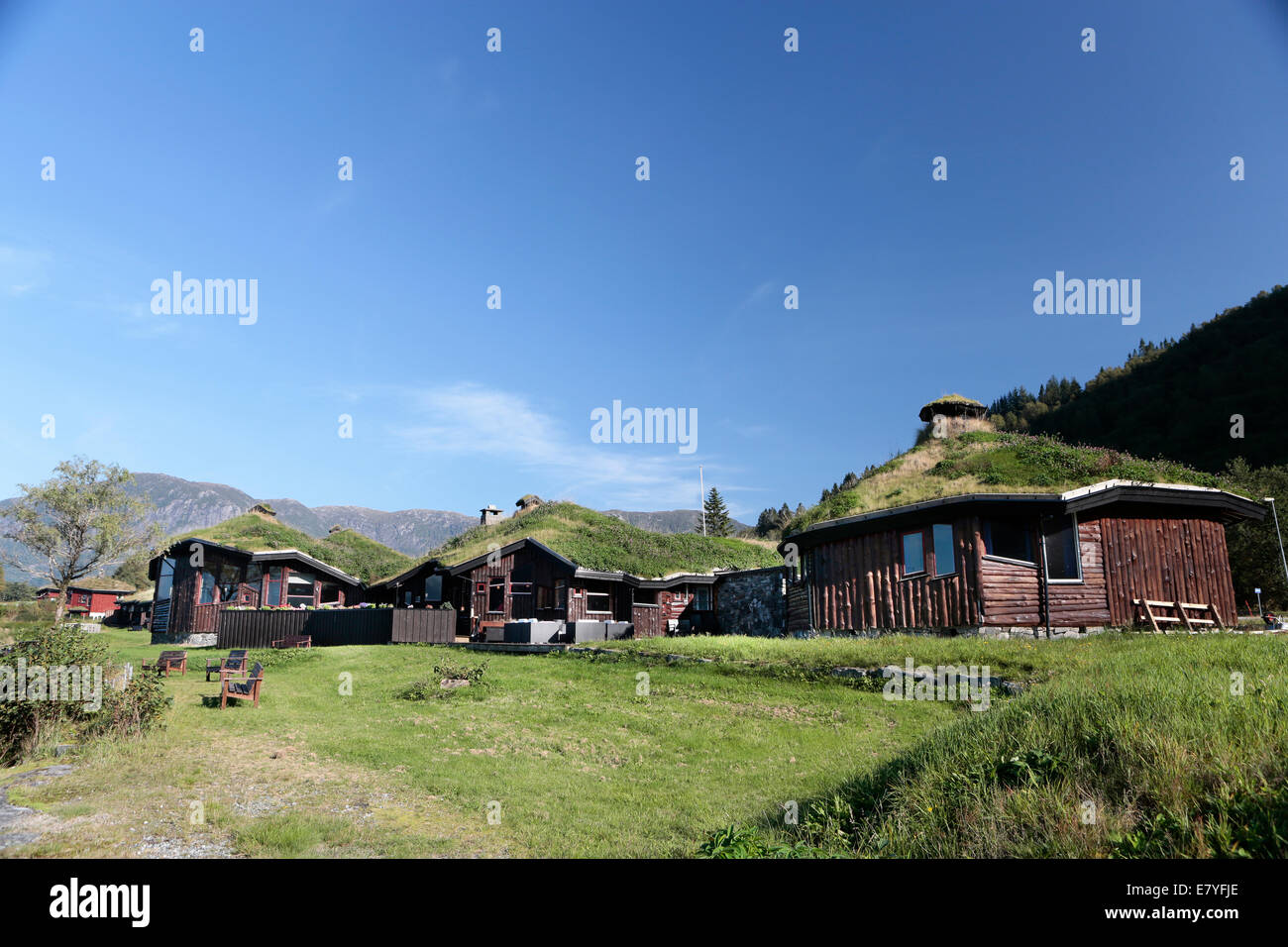 Sonnige Aussichten Norwegen schöne Norwegen Stockfoto