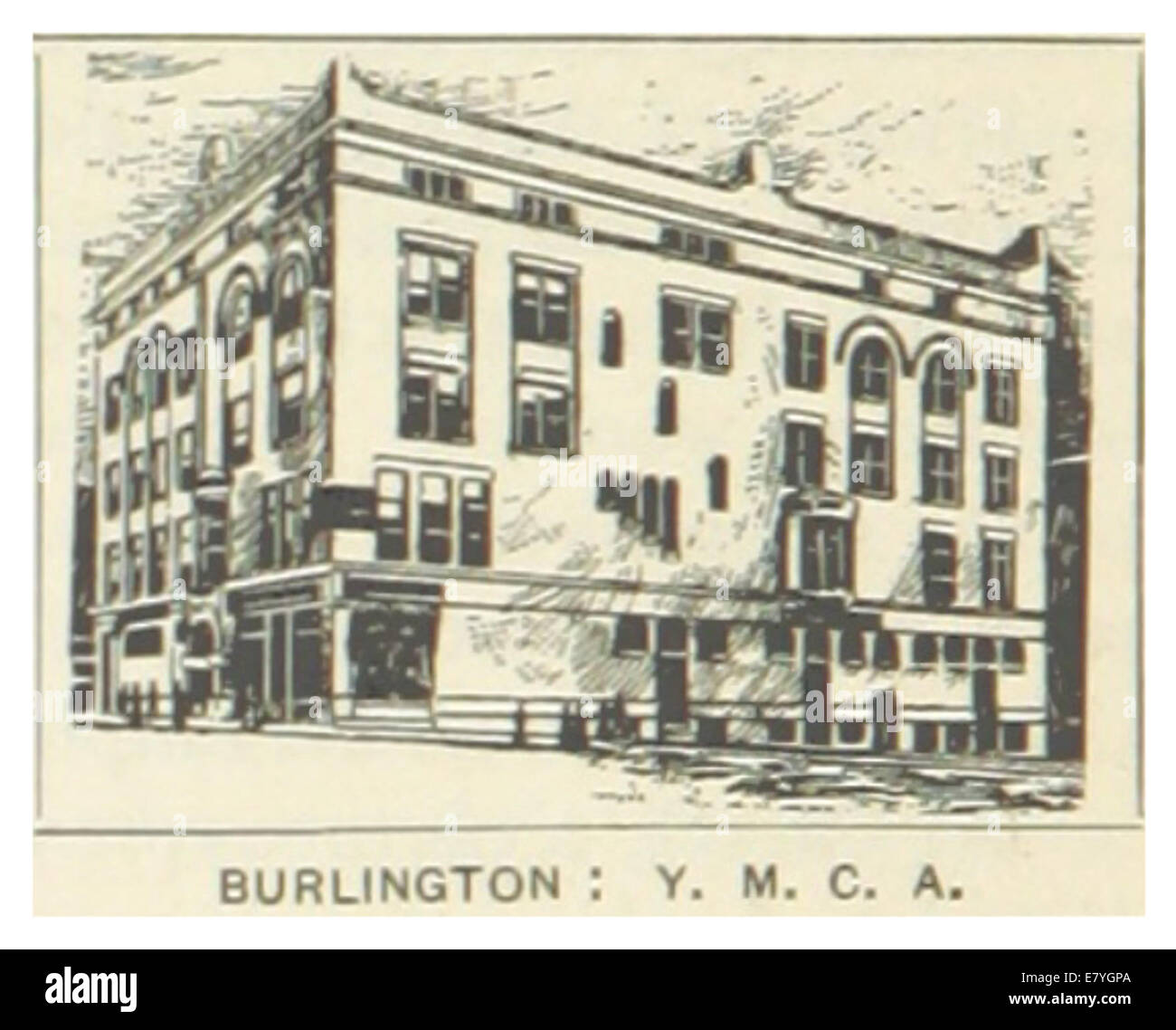 US-VT(1891) p850 BURLINGTON, Y.M.C.A. Gebäude Stockfoto