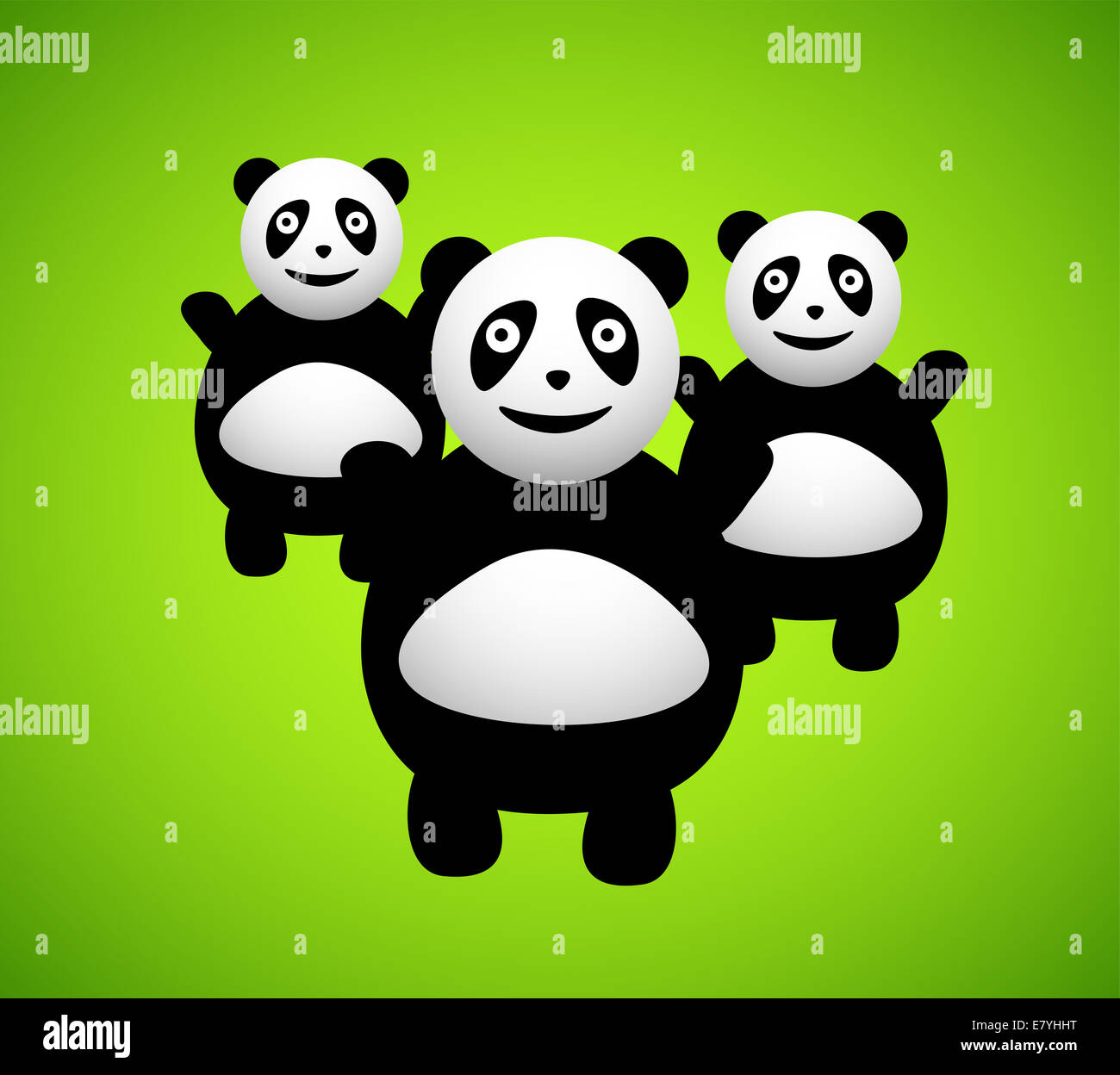 Panda cartoon Charakter Stockfoto