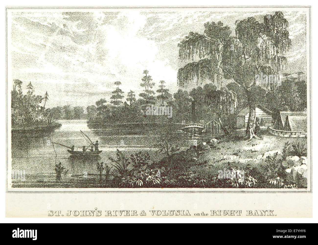 Williams(1837) Florida - ST. JOHN's RIVER & VOLUSIA am rechten Ufer Stockfoto