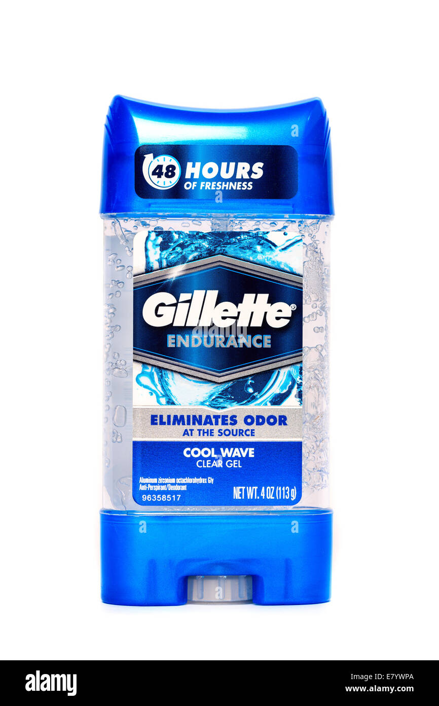 Gillette Ausdauer Männer deodorant Stockfoto