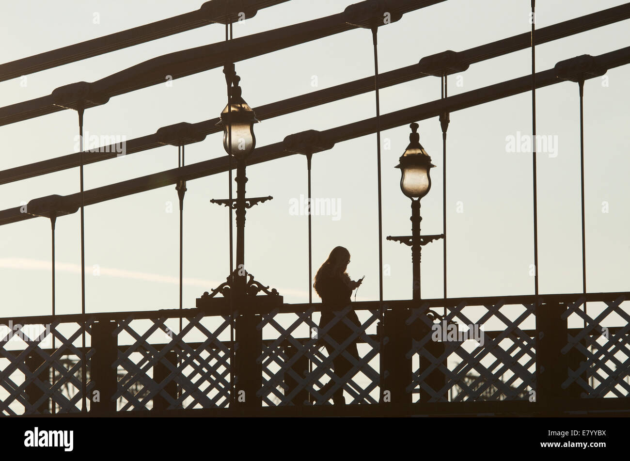 Hängebrücke South Portland Street, Glasgow. Stockfoto