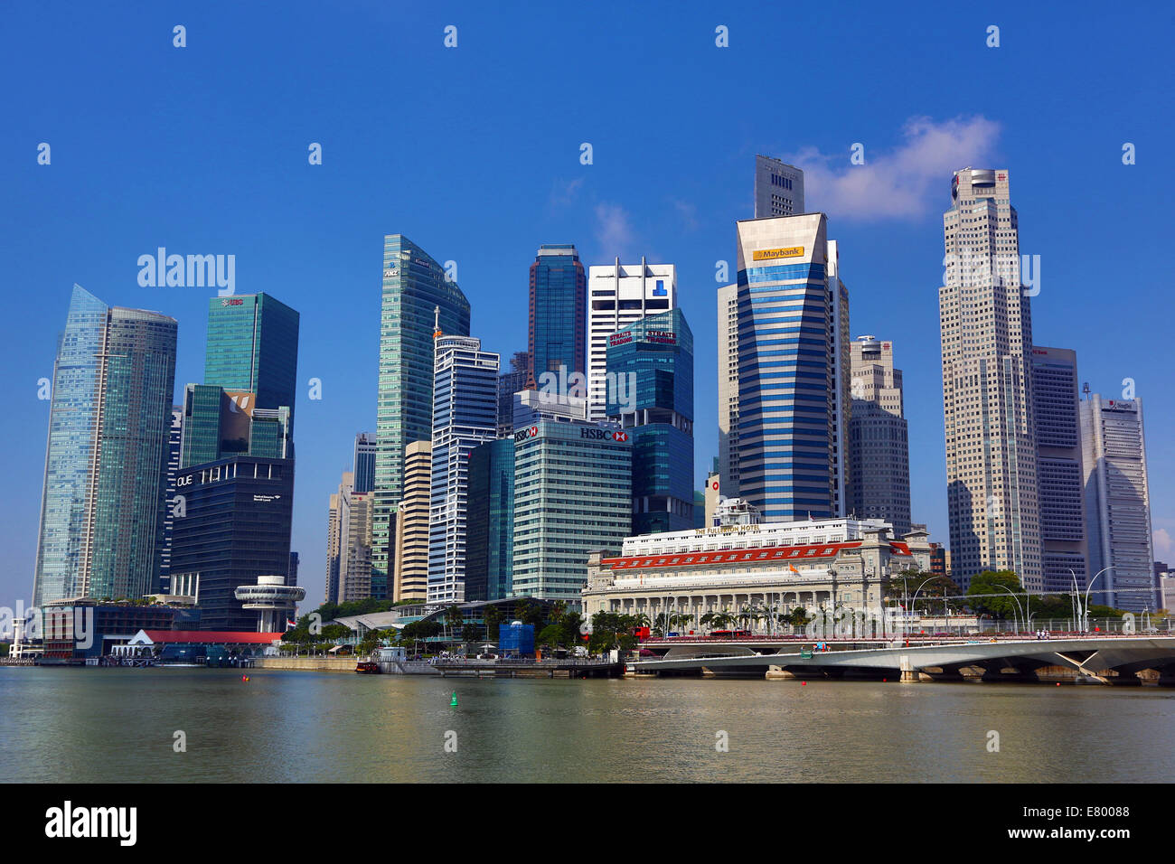 Singapur Stadt Skyline Wolkenkratzer und Bürogebäude, Republik Singapur Stockfoto