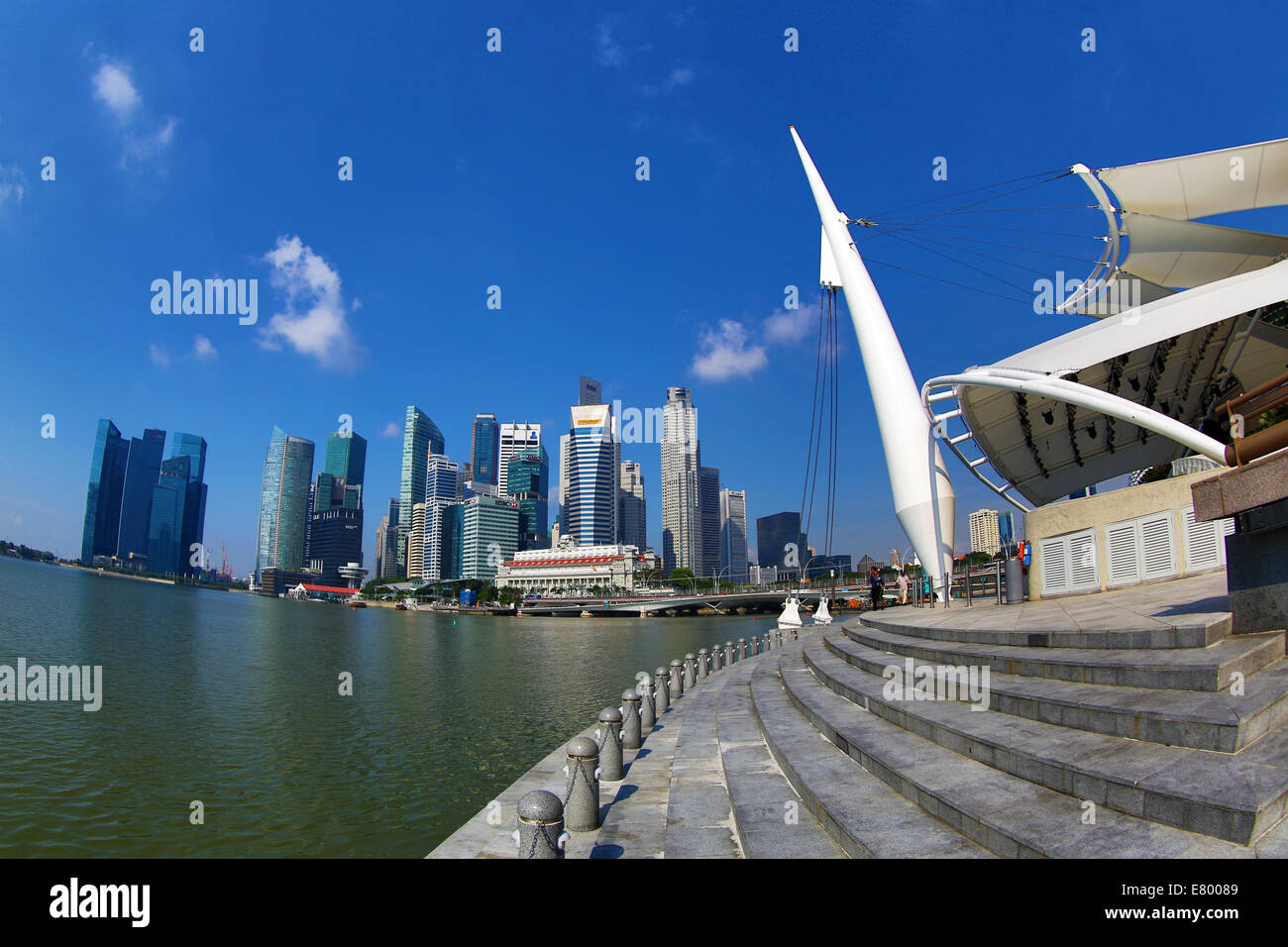 Singapur Stadt Skyline Wolkenkratzer und Bürogebäude, Republik Singapur Stockfoto