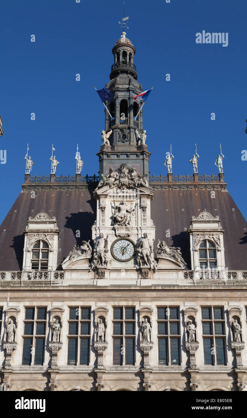 Hôtel de Ville, Paris, Frankreich. Stockfoto