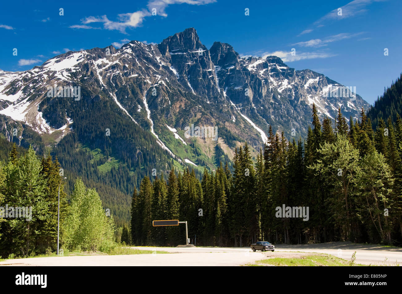 Trans Canadian Highway, Glacier National Park, Britisch-Kolumbien, Kanada Stockfoto