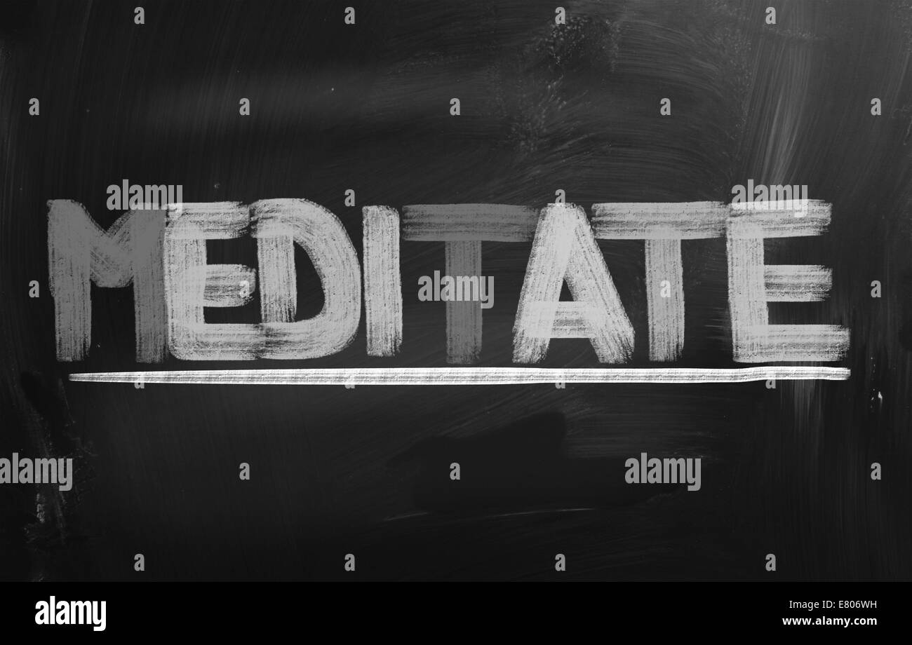 Konzept, handschriftlich mit Kreide - Farbbild Stockfoto