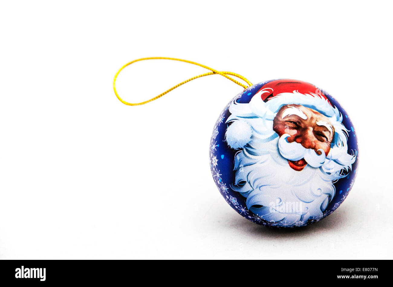 Santa Claus Christmas Ball Ornaments Baumschmuck Stockfoto