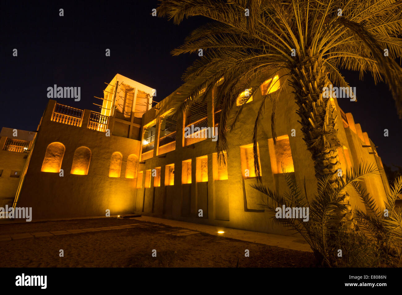 Typische arabische Haus im Stadtteil Deira Dubai. Stockfoto