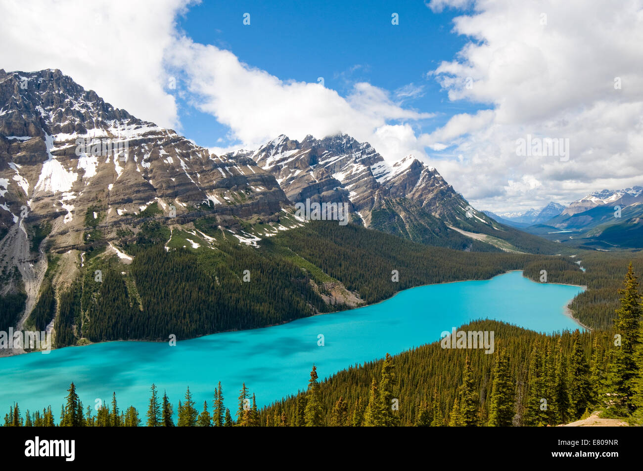 Peyto Lake, Banff Nationalpark, Alberta, Kanada Stockfoto