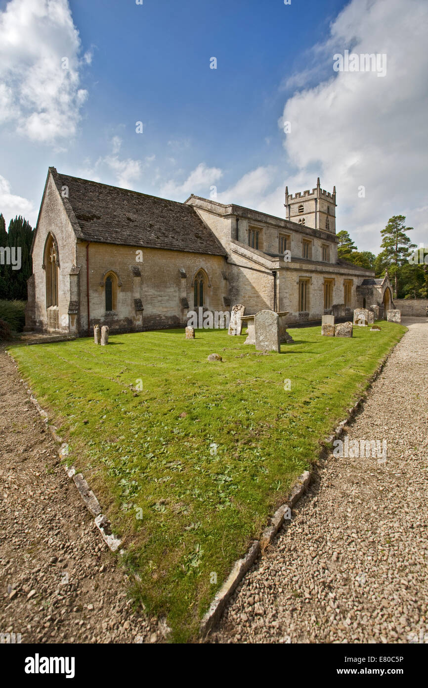 Str. Marys Kirche, Great Barrington, Gloucestershire, England Stockfoto