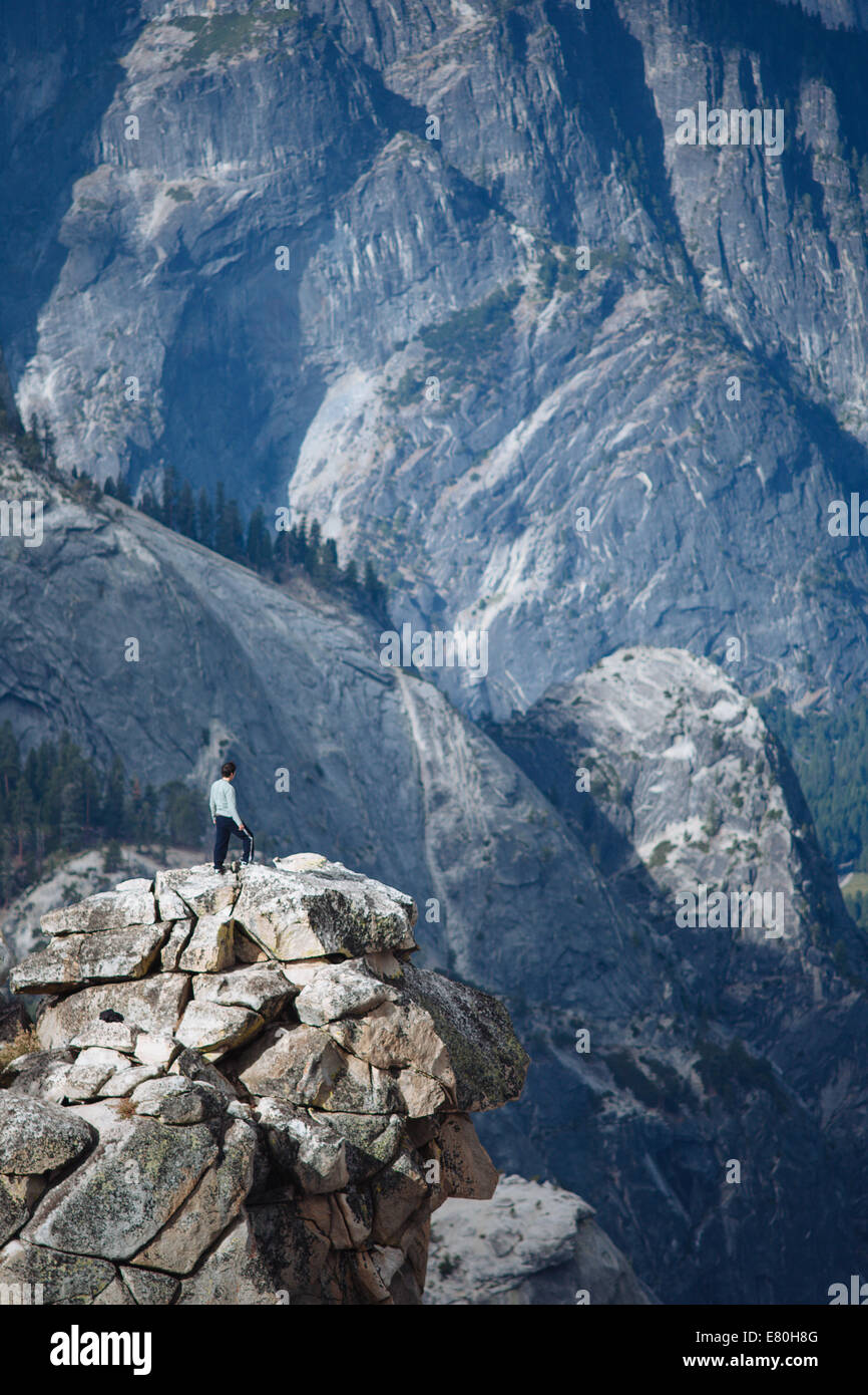Kletterer in der Nähe von Half Dome, Yosemite Stockfoto