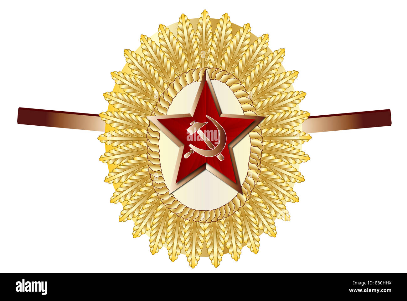 Ein russischer Offizier Armee Emaille Pin Kappe Abzeichen Stockfoto