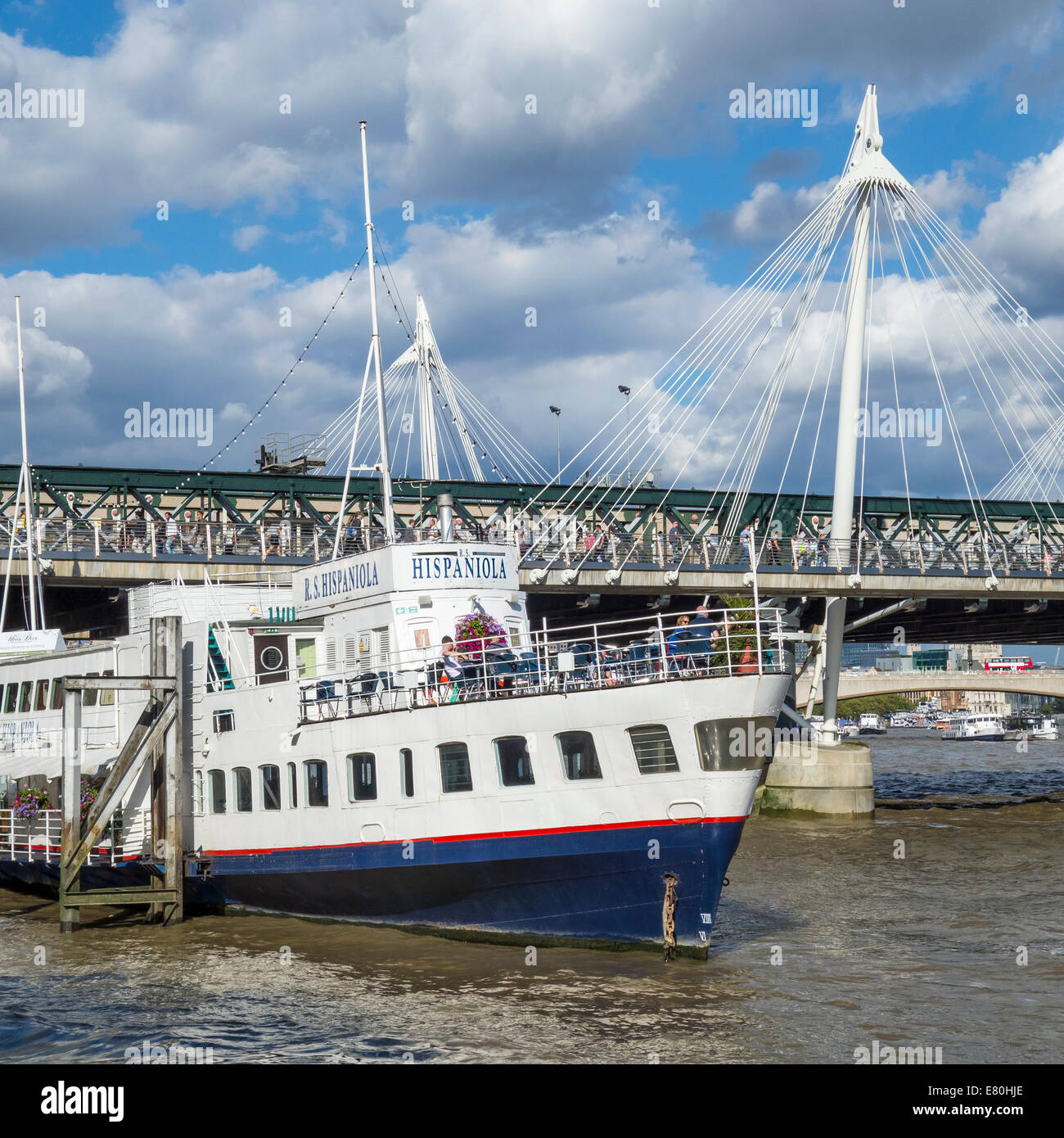 Die Hispaniola Restaurant Bar Boot Fluss Themse London Stockfoto