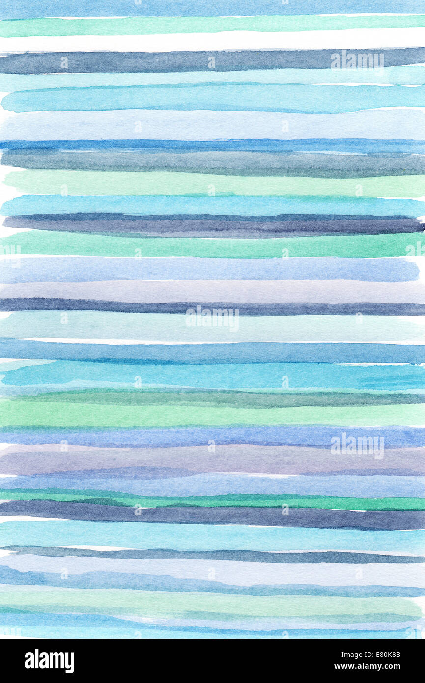 Zufällige blauen Aquarell Linien Stockfoto