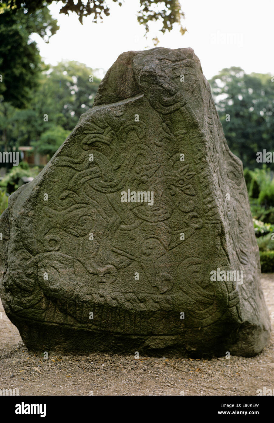 Jelling Runenstein von Harald Blauzahn, Jelling, Dänemark 690821 103 Stockfoto