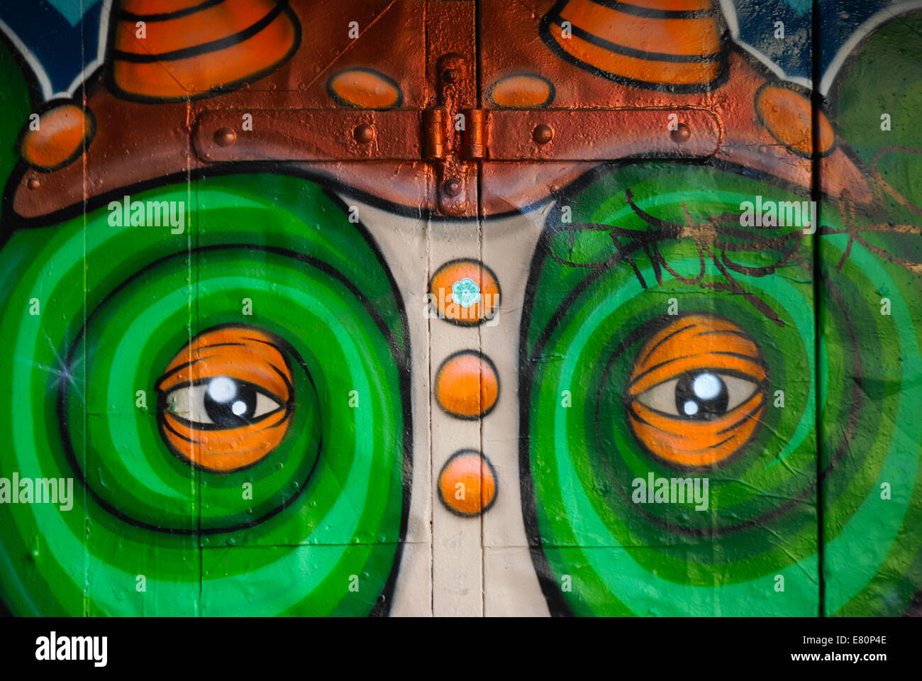 Hosier Lane, Melbourne in Australien ist wo Straßenkünstler die Wände schmücken dürfen. Stockfoto