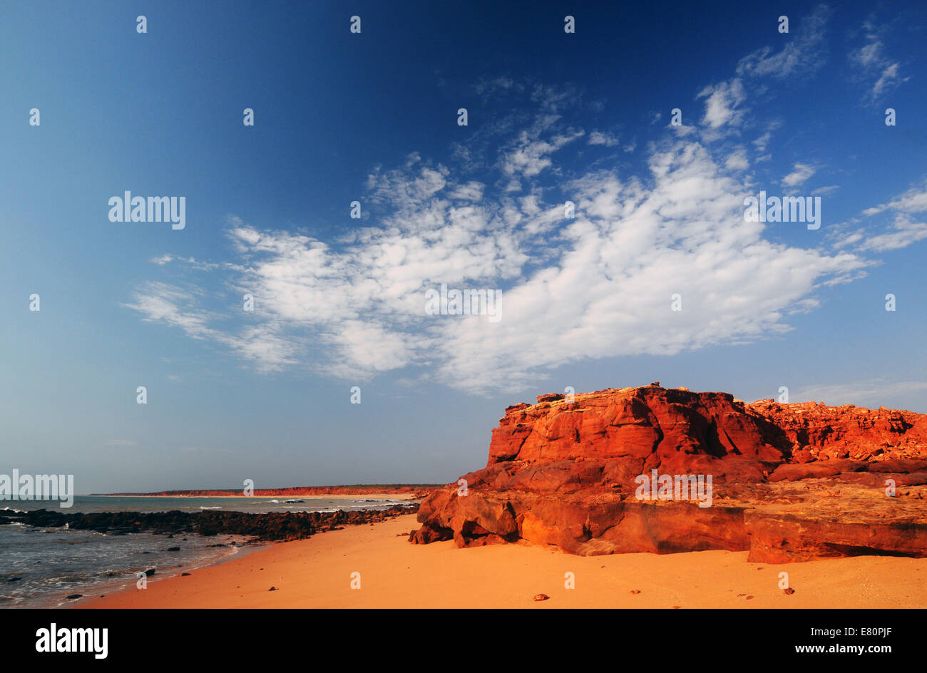 Wildnis-Strand von James Preispunkt, Dampier Peninsula, in der Nähe von Broome, Kimberley-Region, Western Australia Stockfoto