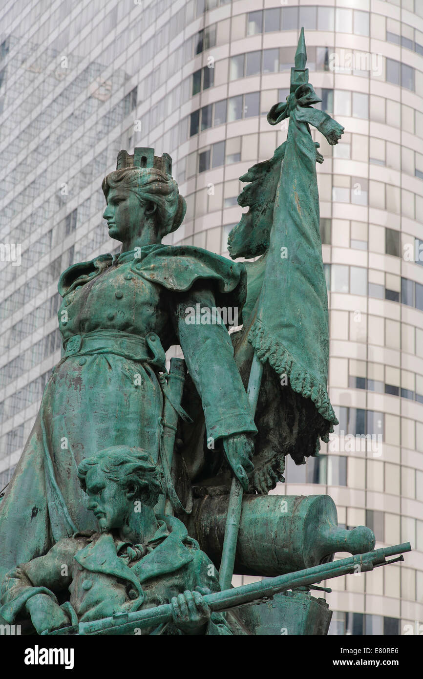 Frankreich, Paris, Statue von La Defense von Paris im deutsch-französischen Krieges 1870, La Défense Stockfoto