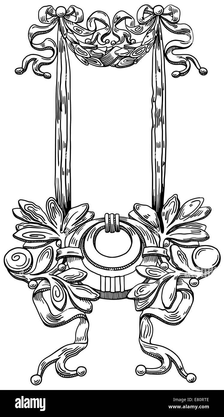 Dekoratives Element der Fassade eines historischen Gebäudes in Lemberg Stockfoto