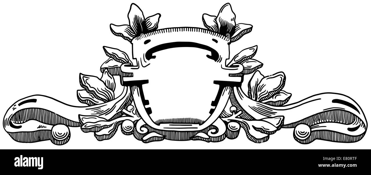 Dekoratives Element der Fassade eines historischen Gebäudes in Lemberg Stockfoto