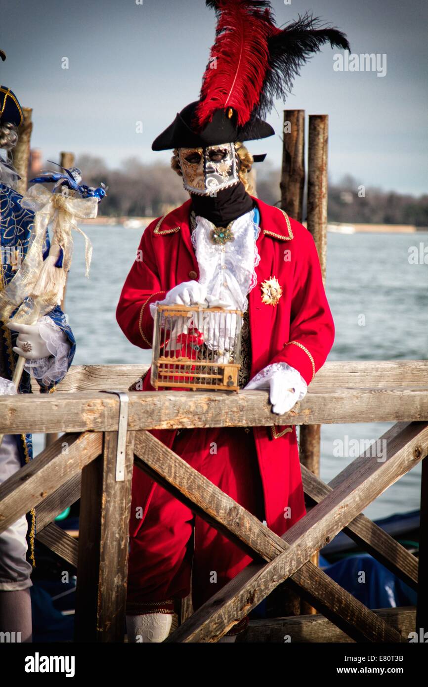 Blick auf Venedig Karnevalsmaske Stockfoto